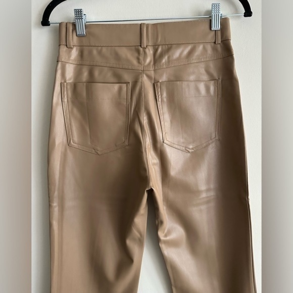 NWT Zara Faux Leather Flared Pants - Picture 9 of 11
